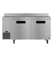 Hoshizaki WLF67B worktop freezer front view with two stainless doors