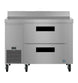 Hoshizaki WLR46B-D2 46 inch side mount worktop refrigerator with two drawers, front view