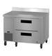 Hoshizaki WLR46B-D2 two drawer worktop refrigerator left side view