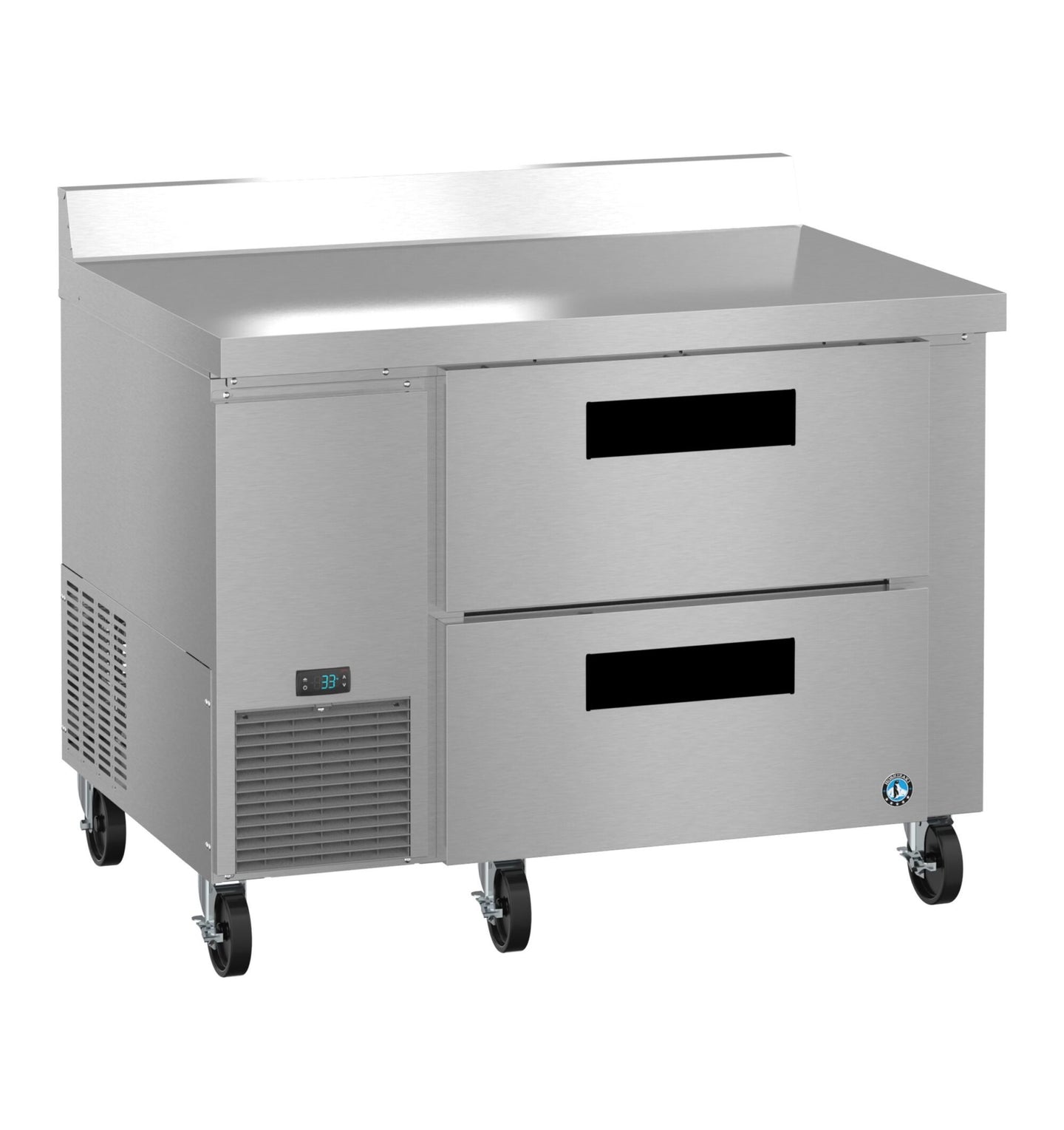 Hoshizaki WLR46B-D2 two drawer worktop refrigerator right side view
