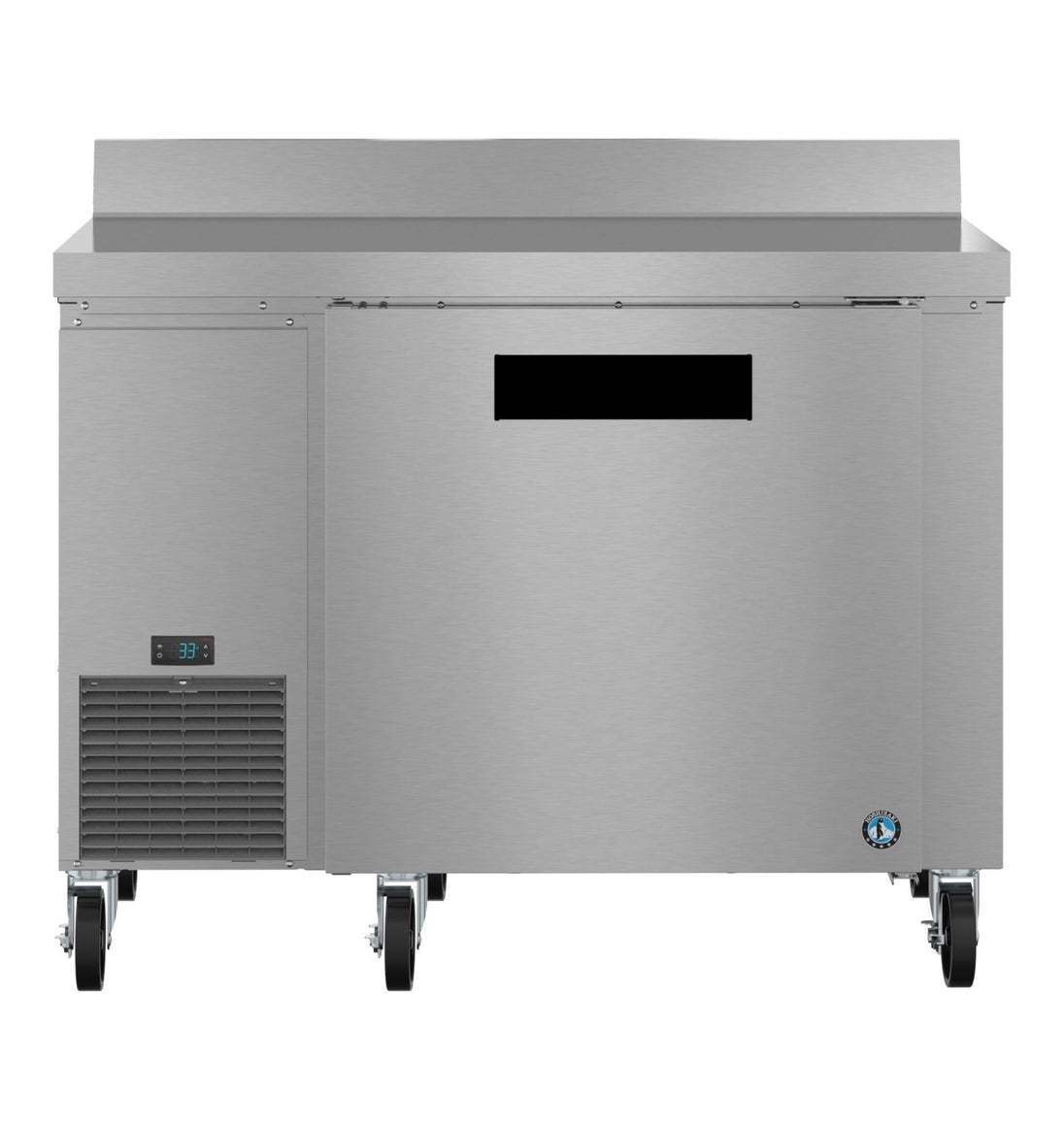 Hoshizaki WLR46B 46 inch side mount worktop refrigerator, front view