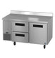 Hoshizaki WLR60B-D2 worktop refrigerator angled view showing drawer and door