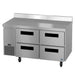 Hoshizaki WLR60B-D4 worktop refrigerator angled view showing four drawer fronts