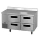 Hoshizaki WLR60B-D4 worktop refrigerator angled view showing four drawer fronts