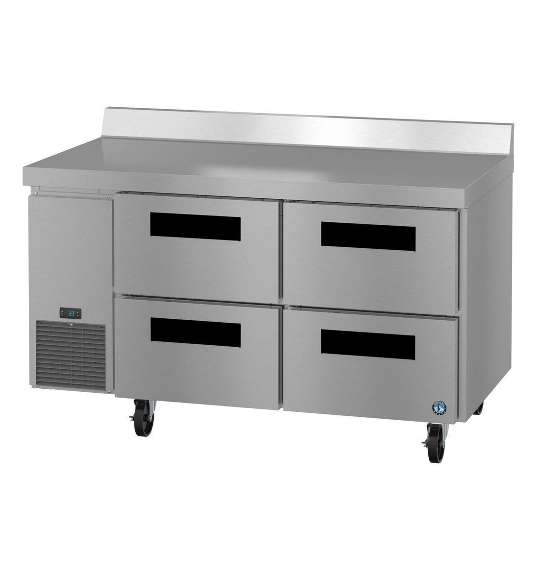 Hoshizaki WLR60B-D4 four drawer worktop refrigerator left side view