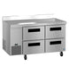 Hoshizaki WLR60B-D4 four drawer worktop refrigerator right side view