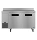Hoshizaki WLR60B 60 inch two section side mount worktop refrigerator, front view