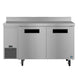 Hoshizaki WLR60B 60 inch two section side mount worktop refrigerator, front view