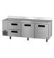 Hoshizaki WLR93B-D2 93 inch three section worktop refrigerator with two doors and two drawers