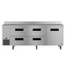 Hoshizaki WLR93B-D4 93 inch side mount worktop refrigerator with drawer and door combo, front view