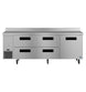Hoshizaki WLR93B-D4 93 inch side mount worktop refrigerator with drawer and door combo, front view