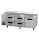 Hoshizaki WLR93B-D4 worktop refrigerator angled view showing drawers and door