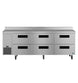 Hoshizaki WLR93B-D6 93 inch side mount worktop refrigerator with six drawers, front view