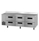 Hoshizaki WLR93B-D6 six drawer worktop refrigerator left side view