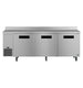 Hoshizaki WLR93B 93 inch three section side mount worktop refrigerator, front view
