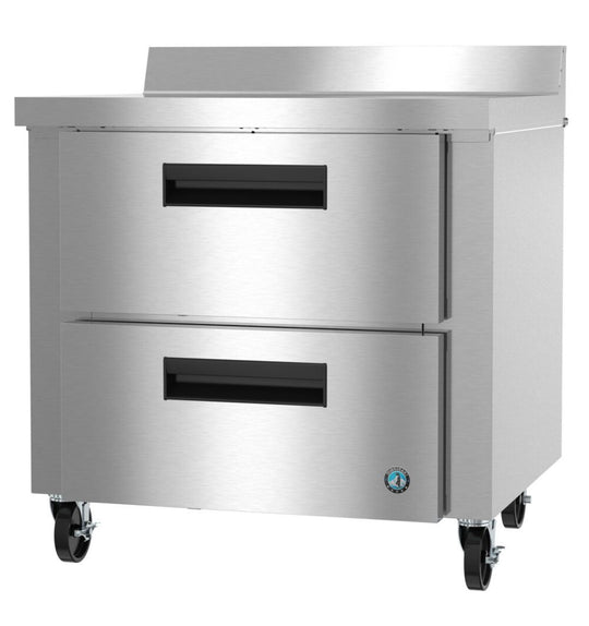 Hoshizaki WR36B-D2 36 inch worktop refrigerator with two stainless drawers