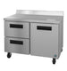 Hoshizaki WR48B-D2 48 inch two section worktop refrigerator with one door and two drawers