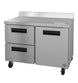 Hoshizaki WR48B-D2 48 inch two section worktop refrigerator with one door and two drawers