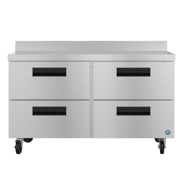 Hoshizaki WR48B-D4 48 inch worktop refrigerator with four stainless drawers, front view