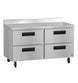 Hoshizaki WR48B-D4 four drawer worktop refrigerator right side view