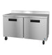 Hoshizaki WR60B 60 inch two section worktop refrigerator with stainless steel doors