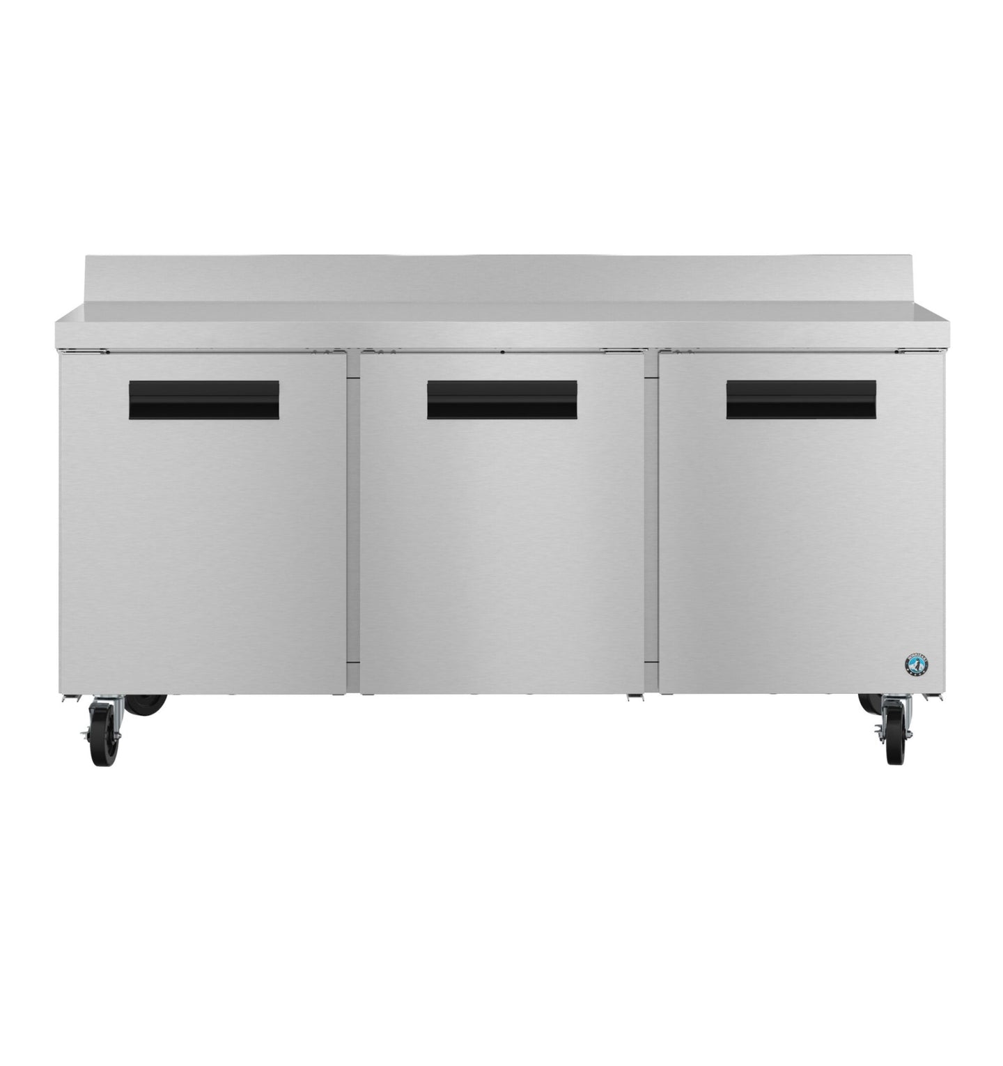 Hoshizaki WR72B worktop refrigerator front view with three stainless doors