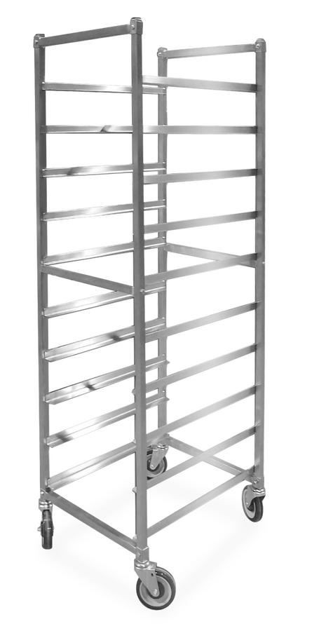 Omcan 23833 stainless steel bun pan rack 10 slides 6 inch spacing