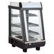 Omcan DW-CN-0076 countertop display warmer with three shelves and sliding doors