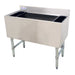 Omcan 43476 36 inch stainless steel ice bin with 3 inch backsplash