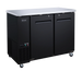 Omcan BB-CN-0012-SH 49 inch two solid door back bar cooler black