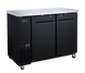 Omcan BB-CN-0012-SH 49 inch two solid door back bar cooler black