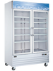 Omcan FR-CN-0045-HC 53 inch white two glass door display freezer