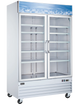 Omcan FR-CN-0045-HC 53 inch white two glass door display freezer