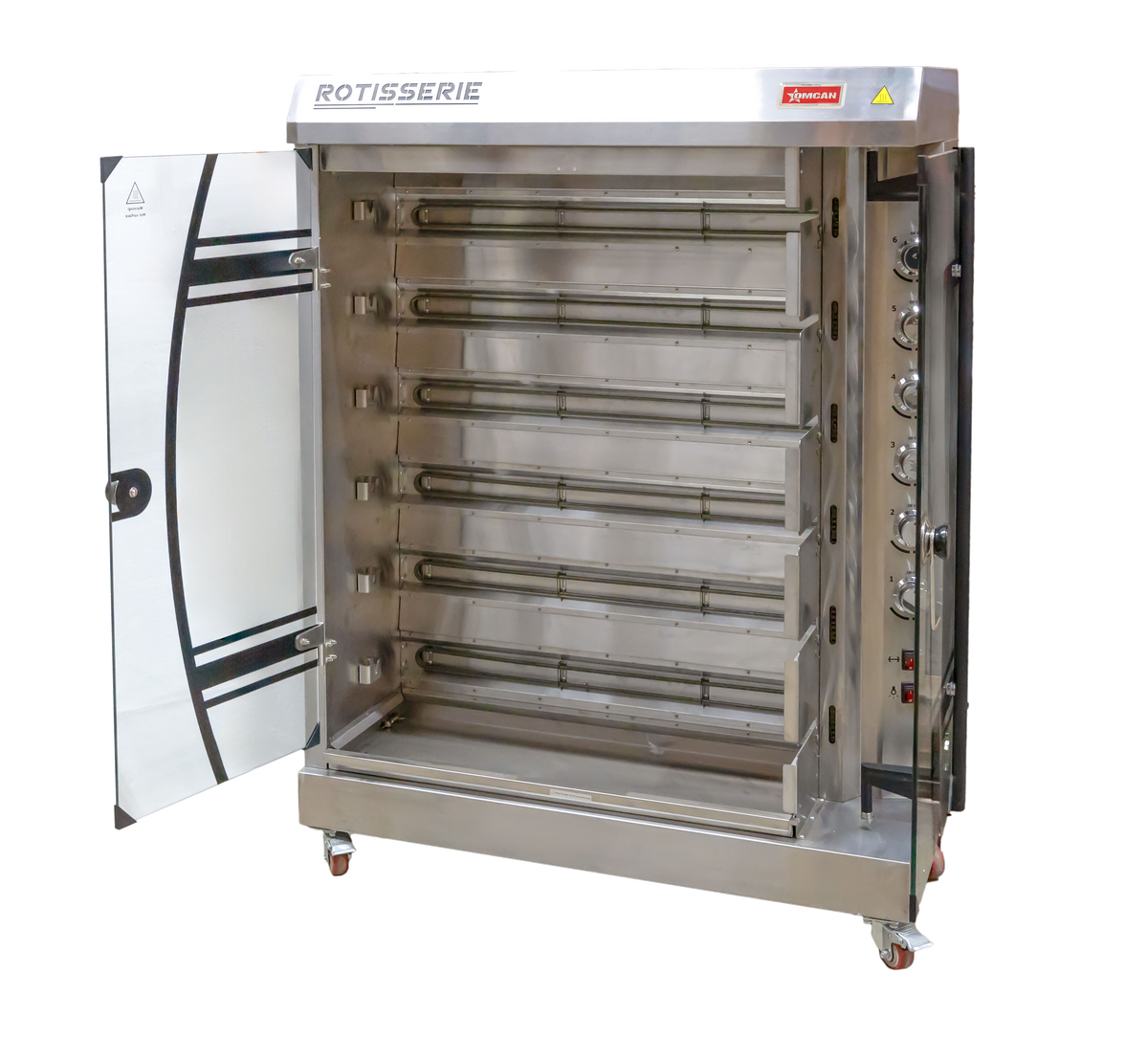 Omcan CE-CN-0006-R electric rotisserie alternate view
