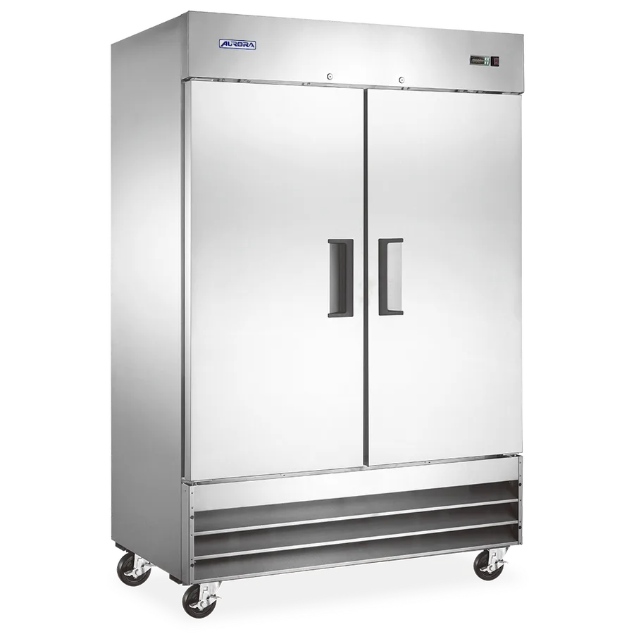 Omcan FR-CN-1372E-HC Aurora 54 inch two door stainless steel reach-in freezer