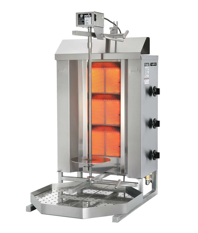 Omcan NA-GD3/MU Potis MU-GD3 natural gas gyro doner grill with three burners