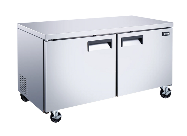 Omcan RE-CN-0015-HC 60 inch two door stainless steel undercounter refrigerator