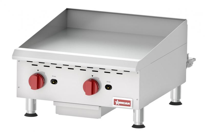 Omcan CE-CN-G24M 24 inch Elite countertop gas griddle with manual control