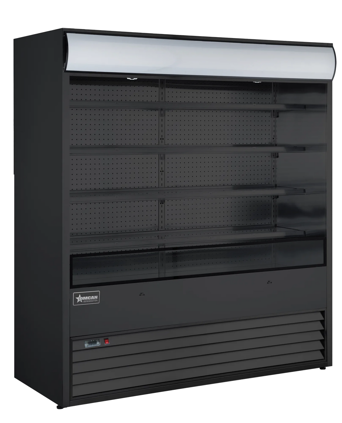 Omcan RS-CN-1050-B 72 inch black grab and go open refrigerated floor display case