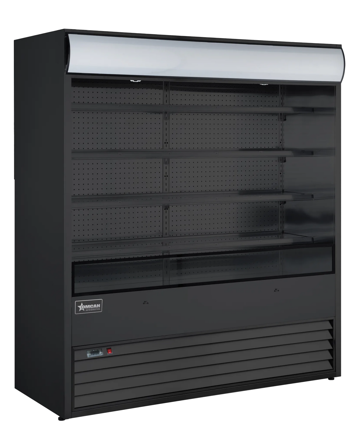 Omcan RS-CN-1050-B 72 inch black grab and go open refrigerated floor display case