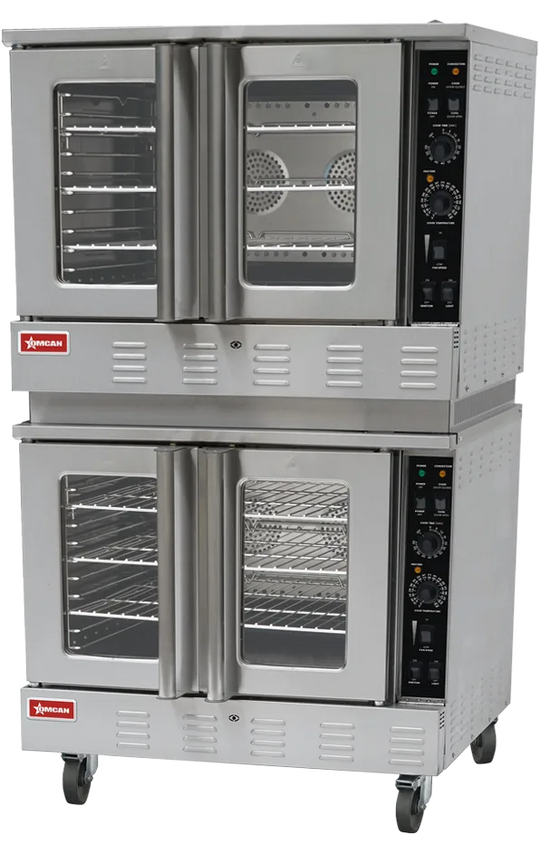 Omcan CE-CN-0002-NG double deck full size natural gas convection oven