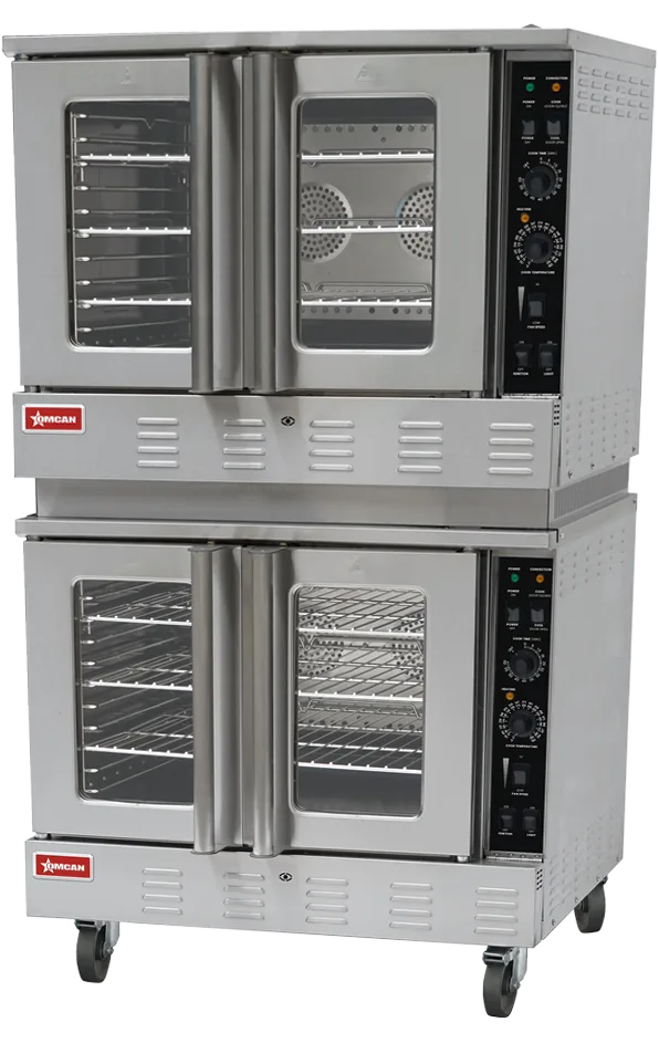 Omcan CE-CN-0002-NG double deck full size natural gas convection oven
