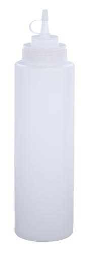 Omcan FW-CN-1603 triple bottle sauce warmer with three 32 oz squeeze bottles
