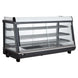Omcan DW-CN-0186 47 inch countertop display warmer with three shelves and sliding doors