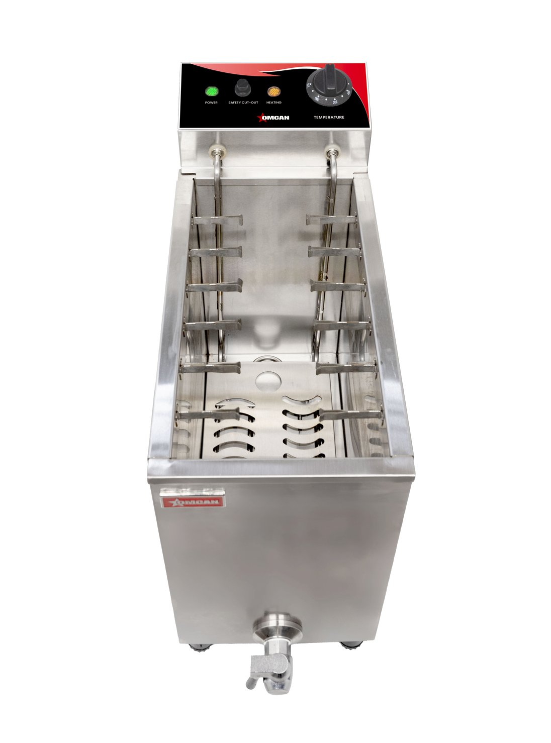Omcan CE-CN-0016L-120 electric corn dog fryer with skewer clips