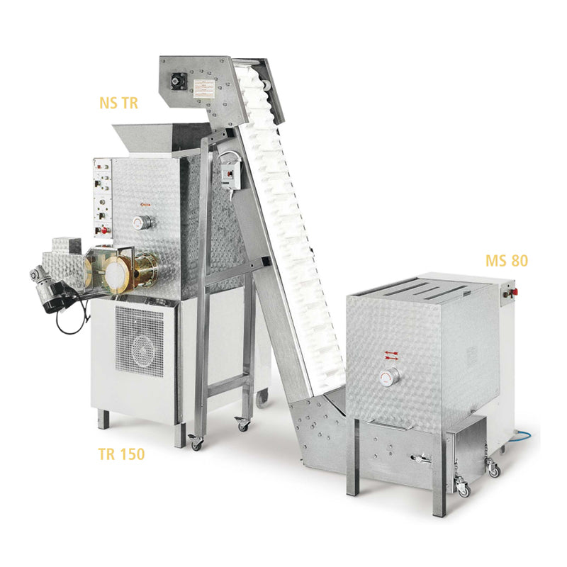 Omcan TR150 Avancini La Pastaia floor model pasta machine with cooling view 4