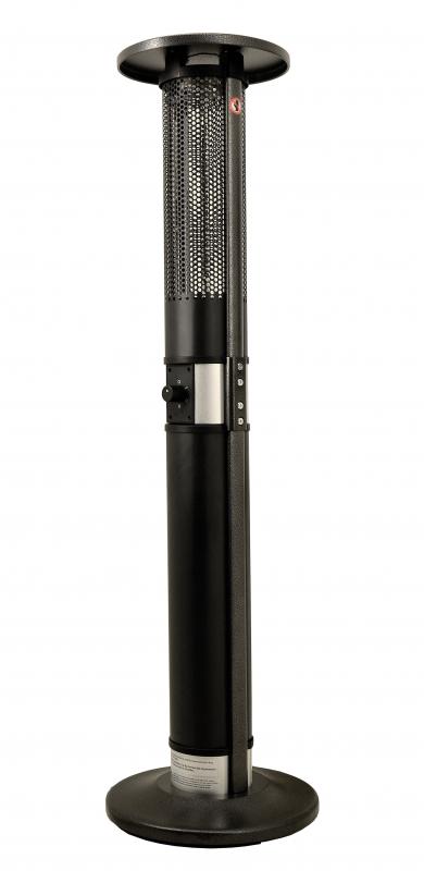 Omcan PH-CN-1400-P electric patio heater with powder coated frame and base cover