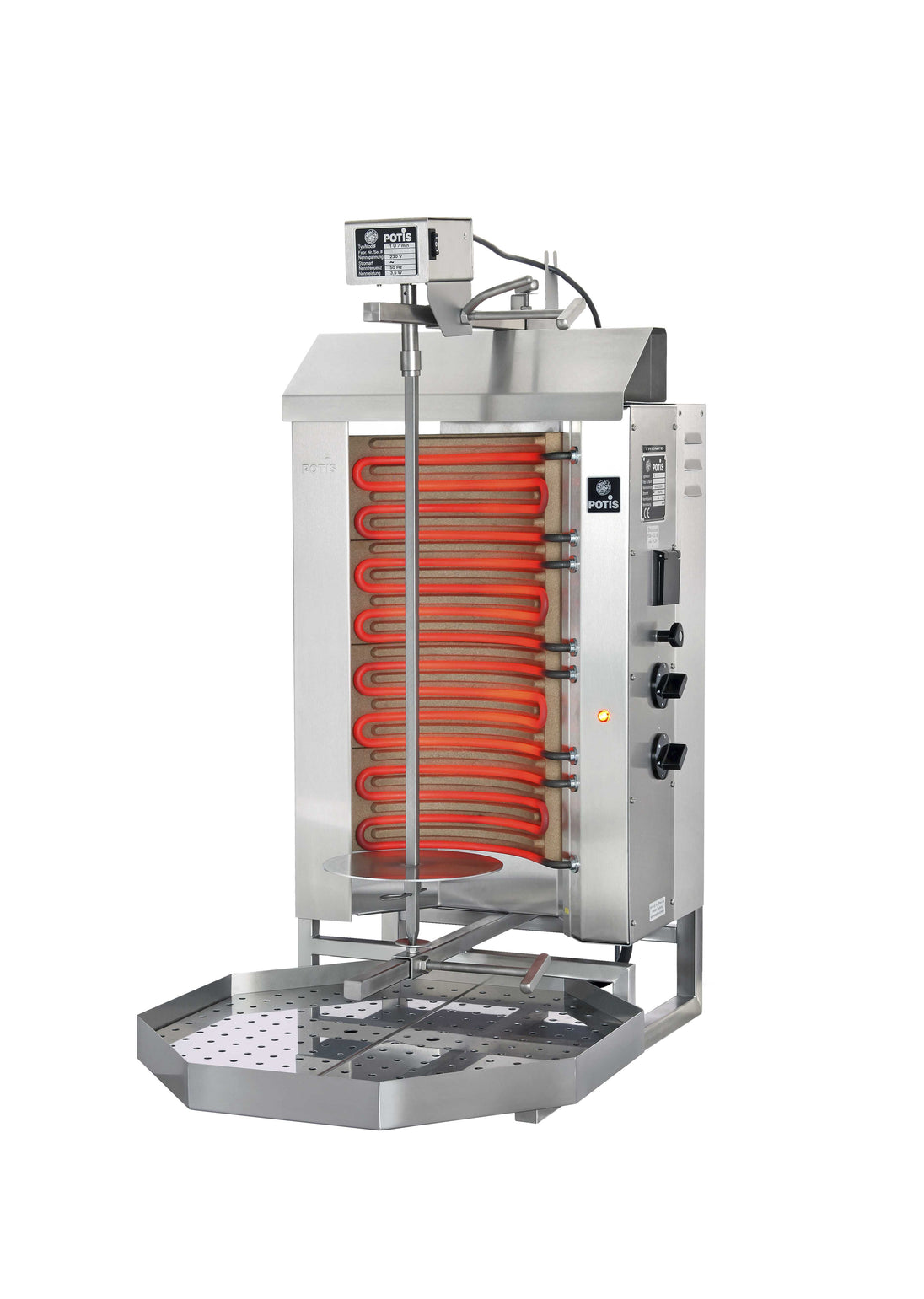 Omcan NA-E2 Potis E2 electric doner kebab machine with 2 burners