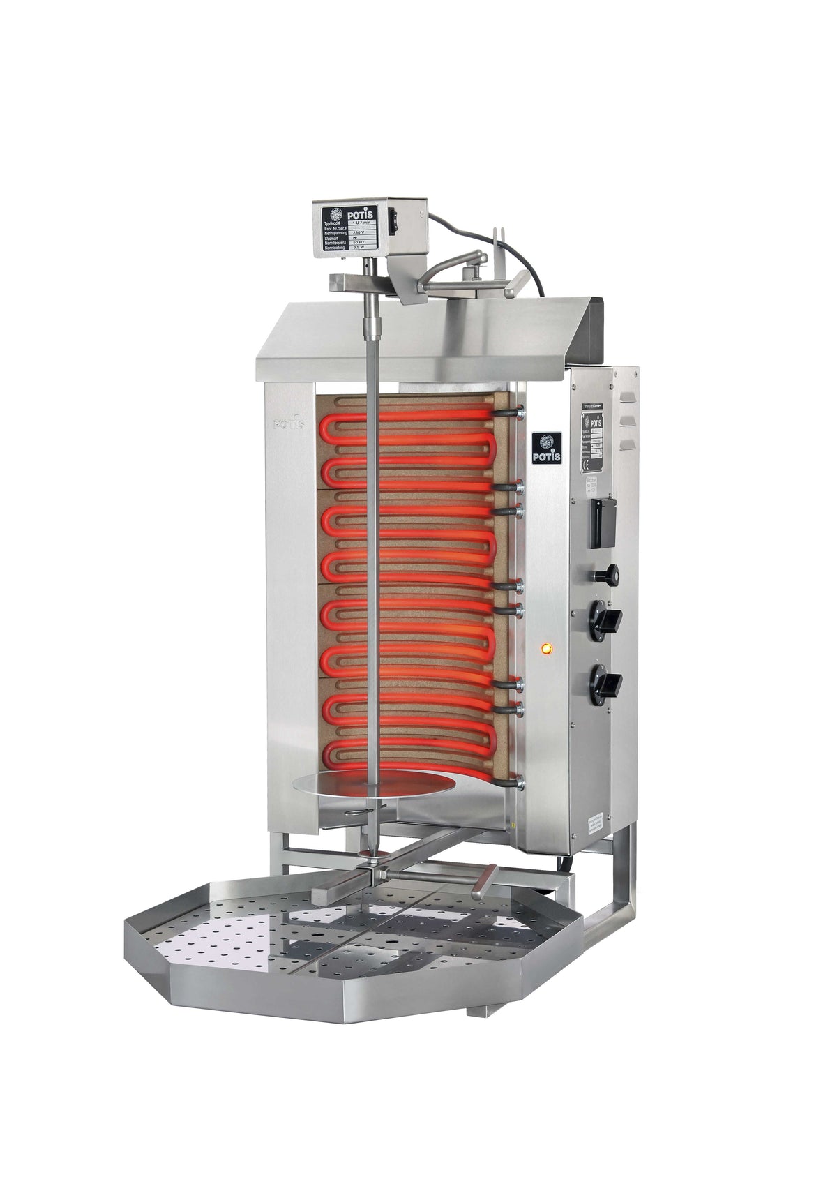 Omcan NA-E2 Potis E2 electric doner kebab machine with 2 burners