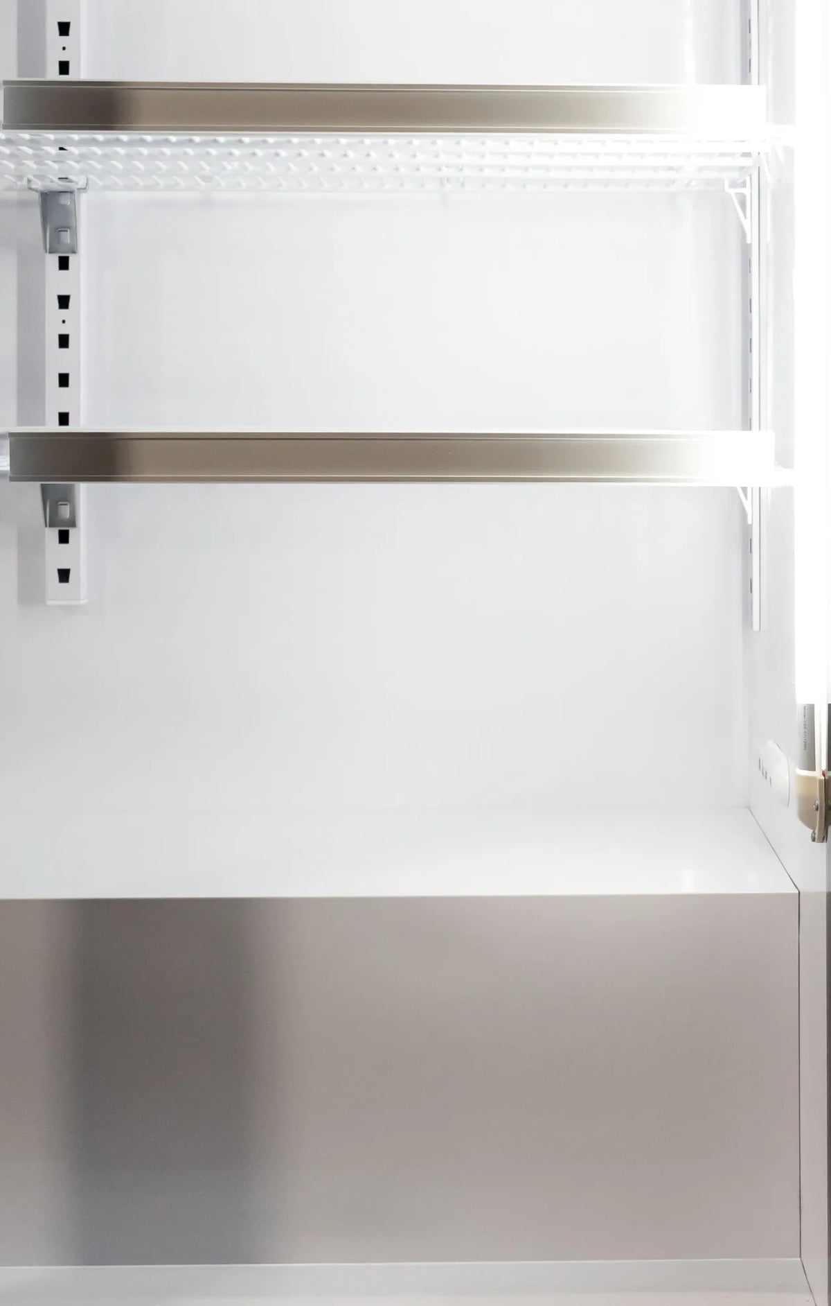 Omcan RE-CN-0380B 24 inch black one glass door display refrigerator with LED light
